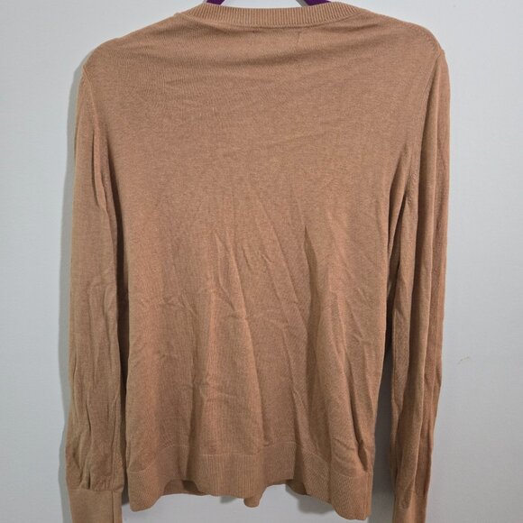 Banana Republic tan sweater v-neck size L - Picture 4 of 4